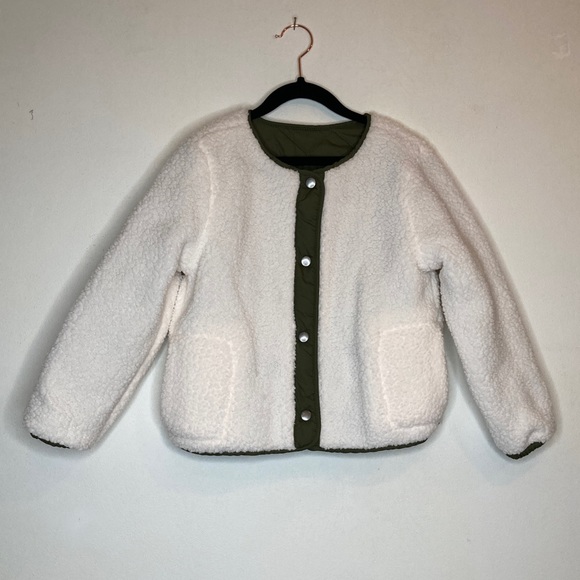 NWT - Old Navy girls reversible quilted/fleece jacket - SIZE 6/7 - Picture 6 of 7